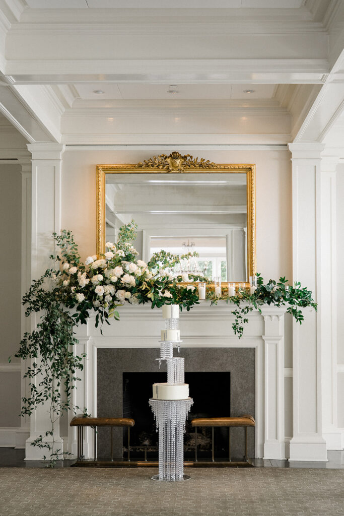 Waverley Country Club Cake indoors at fireplace
